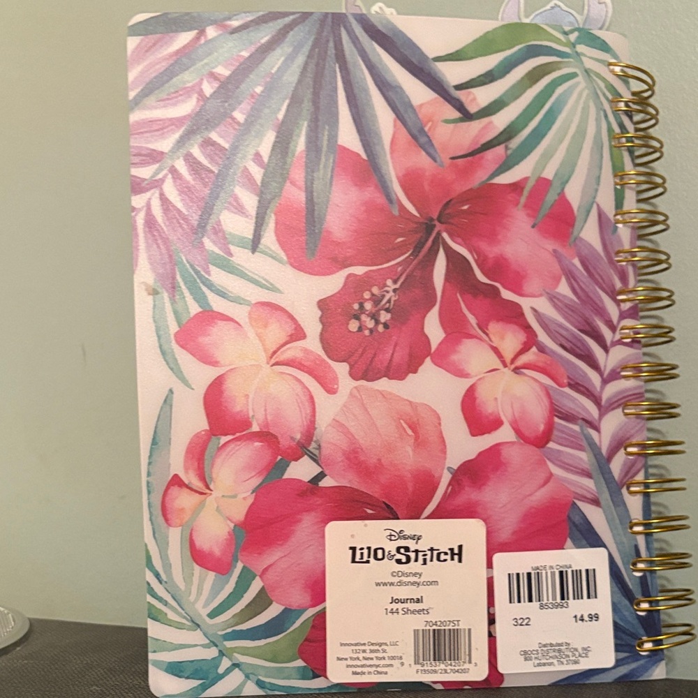 Stitch Disney Tropical Spiral Notebook with dividers - Picture 4 of 4